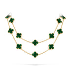 Klassische 20-Motiv Kleeblatt-Halskette Gold-Kollektion