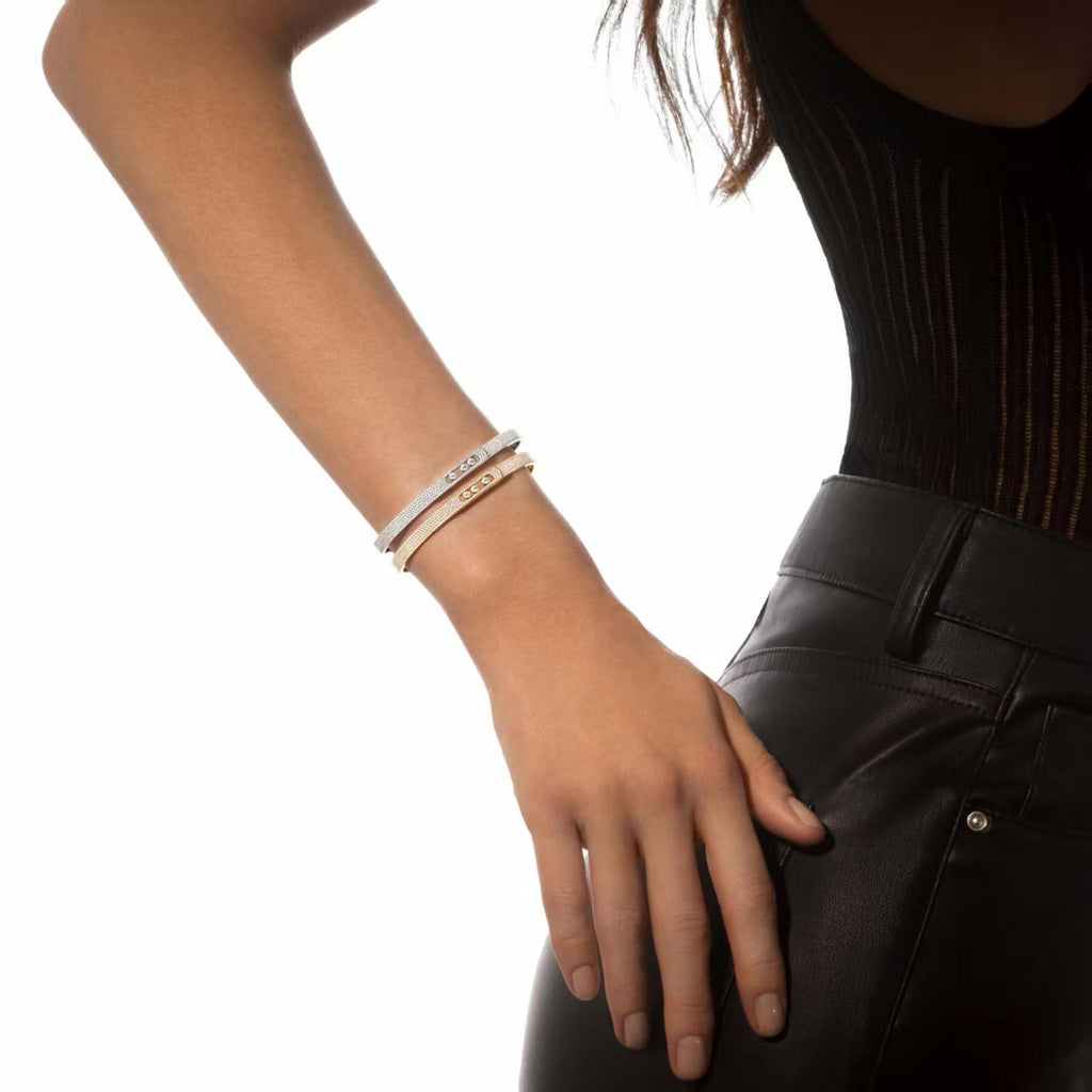 Move Noa Vollpflaster-Diamant-Armreif – Kinetische Dreifachbewegungs-Luxus – Unendliche Strahlkraft