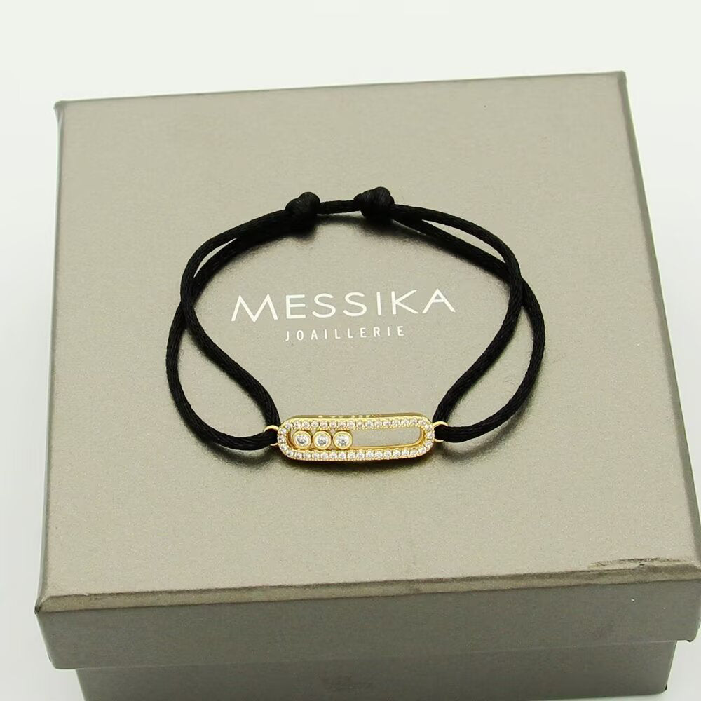 Care(s) Pavé Cord Armband – Wohltätiges, symbolisches Design – Verstellbares, stilvolles Accessoire