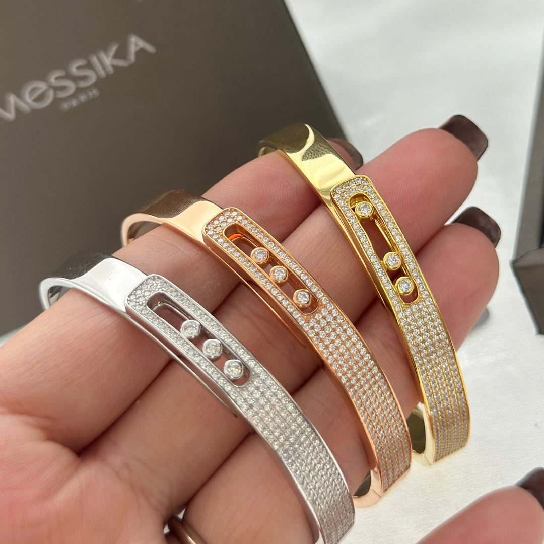 Move Noa Pavé Diamant-Armreif – Kinetische Brillanz & Dreifachbewegung