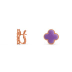 15mm Clover Flower Stud Earrings Rose Gold Collection