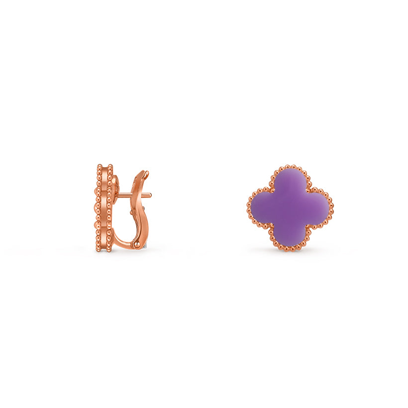 15mm Clover Flower Stud Earrings - Signature-Rose Gold Collection