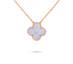 15mm Clover Flower Diamond Pendant Necklace Collection