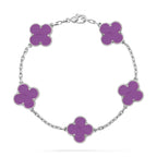 Lucky Clover 5-Motif Bracelet - Violet Collection