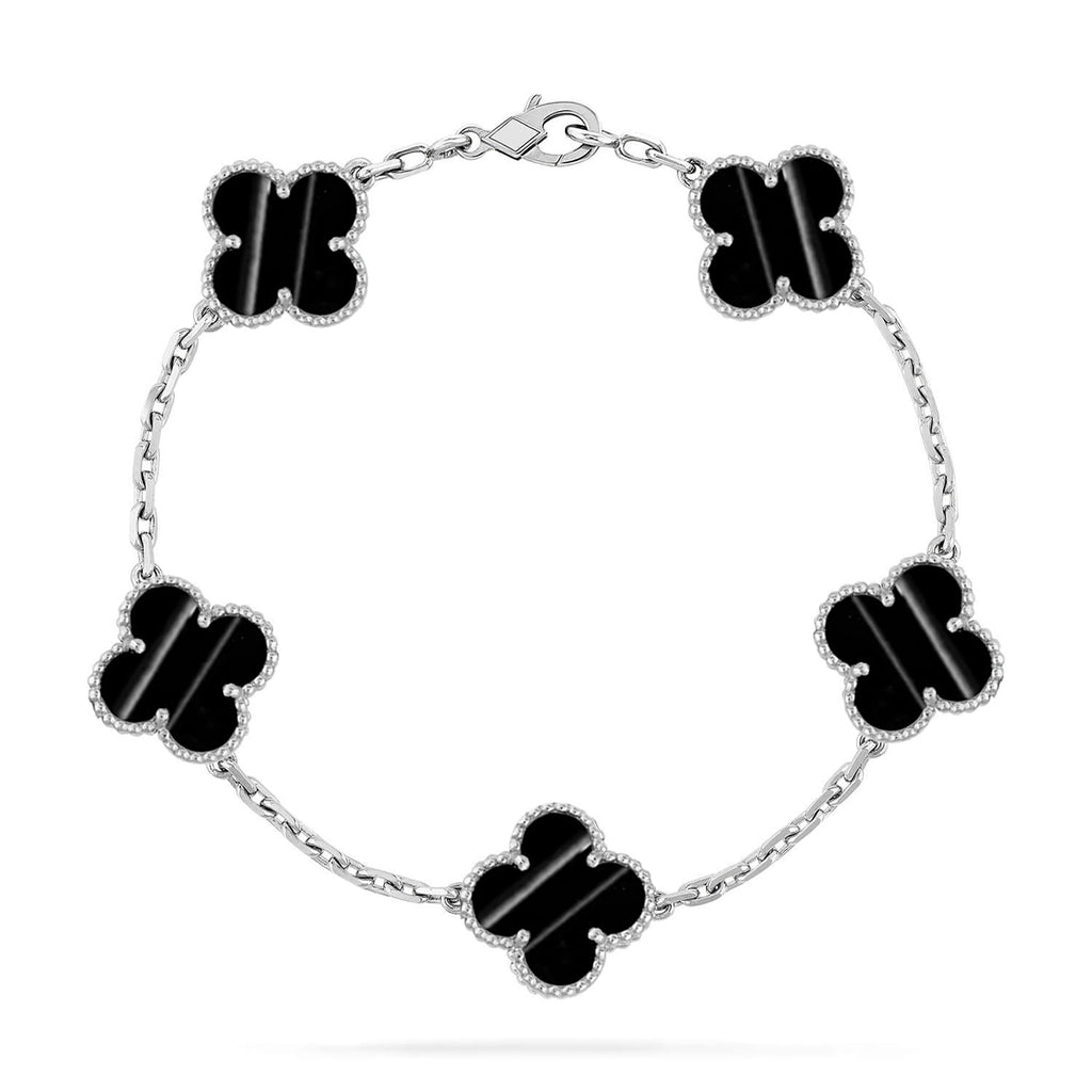 Lucky 5-Motif Clover Pulsar Resonance Bracelet - Natural Energy Gemstone