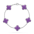 Lucky Clover Armband mit 5 Motiven – Lavender Kollektion