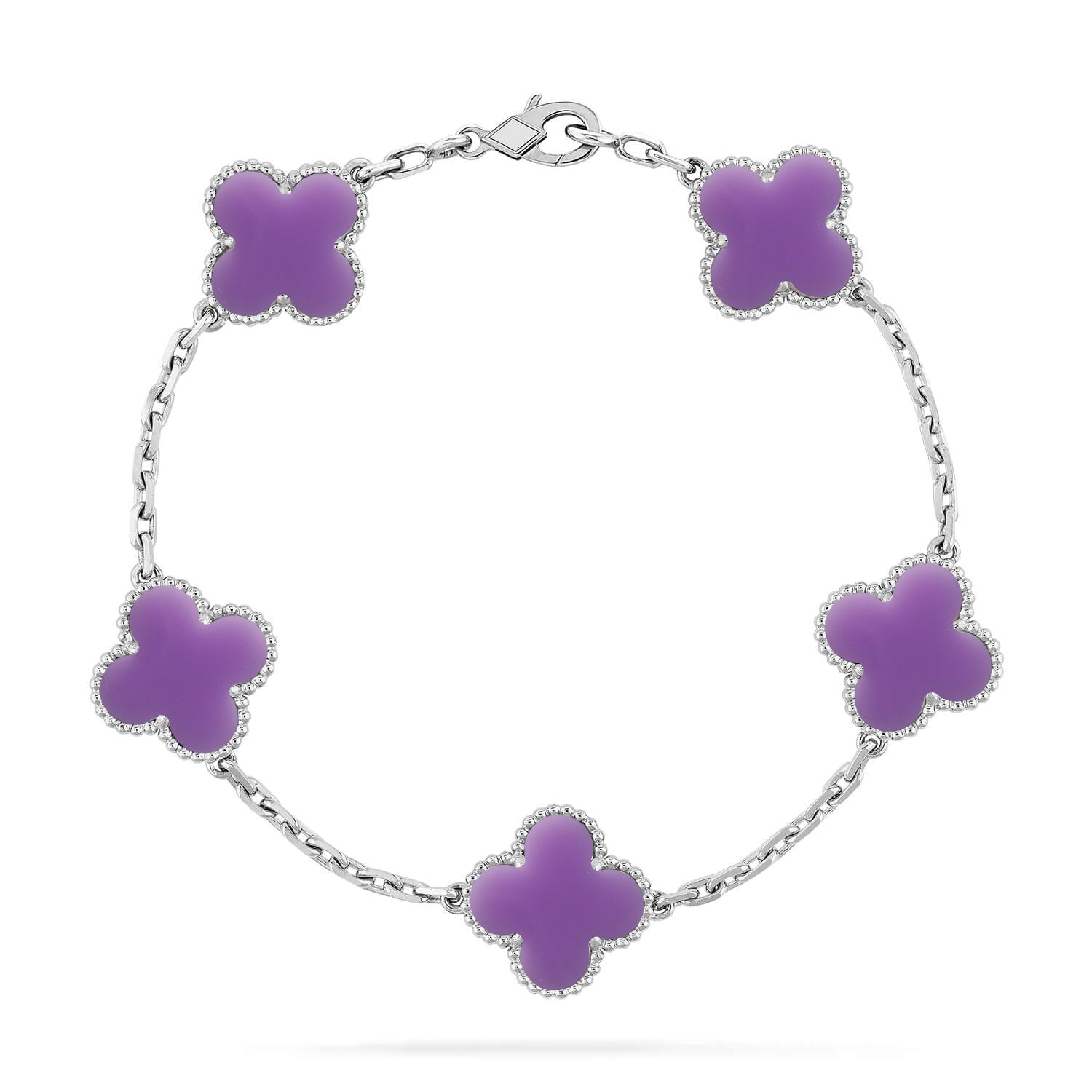 Lucky Clover Armband mit 5 Motiven – Lavender Kollektion