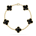 Lucky 5-Motif Clover Pulsar Resonance Bracelet - Natural Energy Gemstone