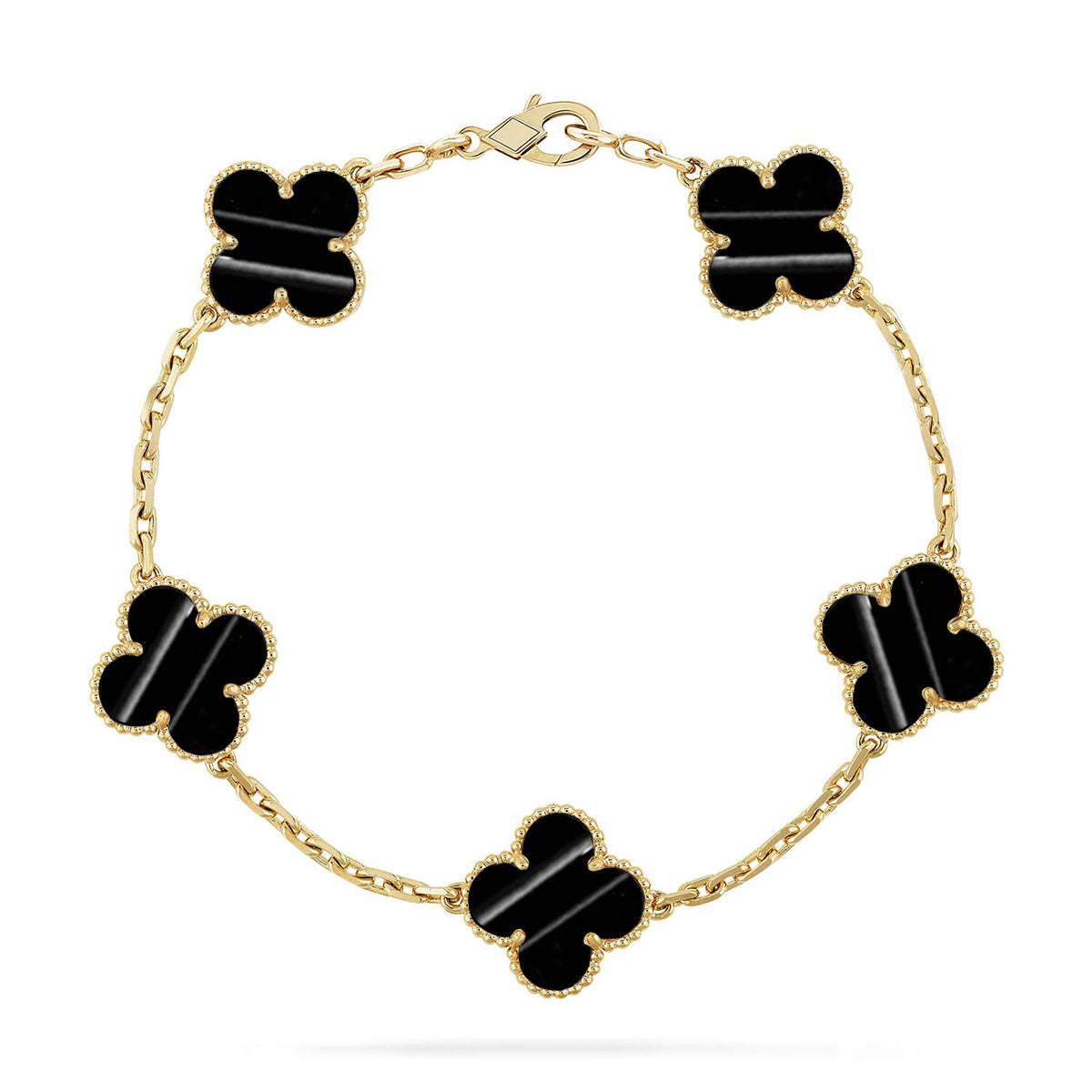 Lucky 5-Motif Clover Pulsar Resonance Bracelet - Natural Energy Gemstone