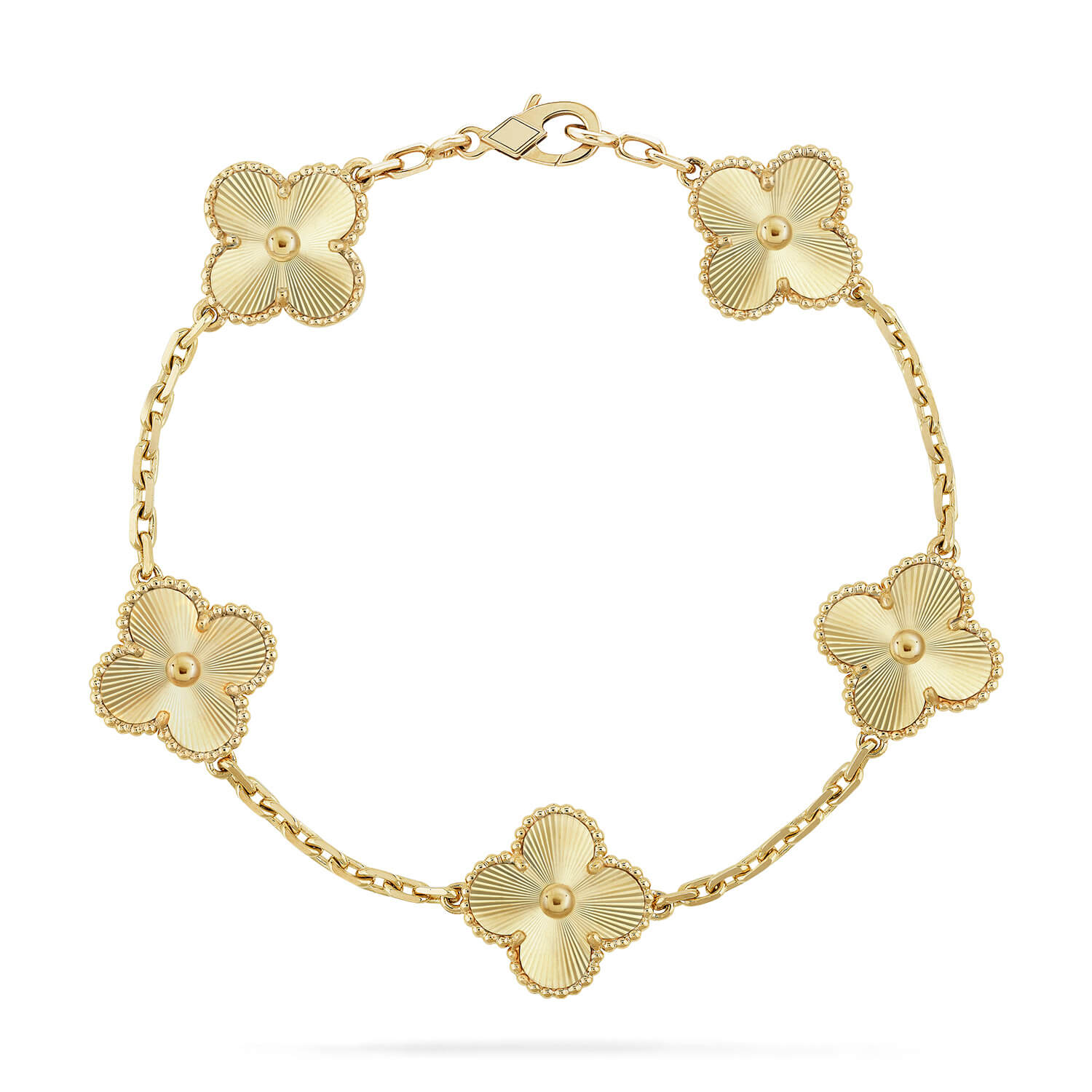 Lucky 5-Motif Clover Radiant Aura Bracelet - Laser