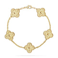 Lucky Clover 5-Motif Bracelet - Bronzing