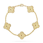 Lucky Clover 5-Motif Bracelet - Bronzing