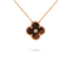15mm Clover Flower Diamond Pendant Necklace Collection