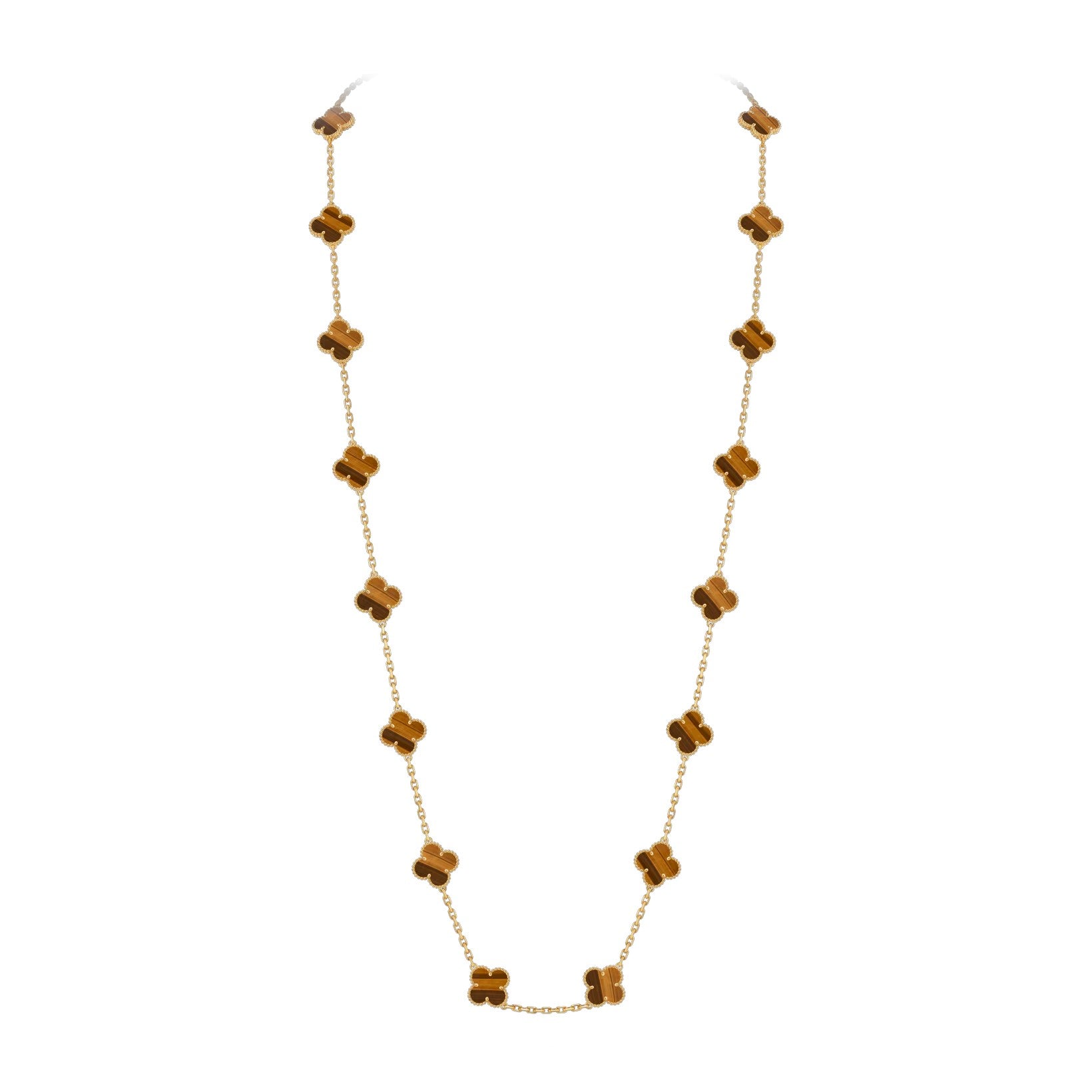 Klassische 20-Motiv Kleeblatt-Halskette Gold-Kollektion