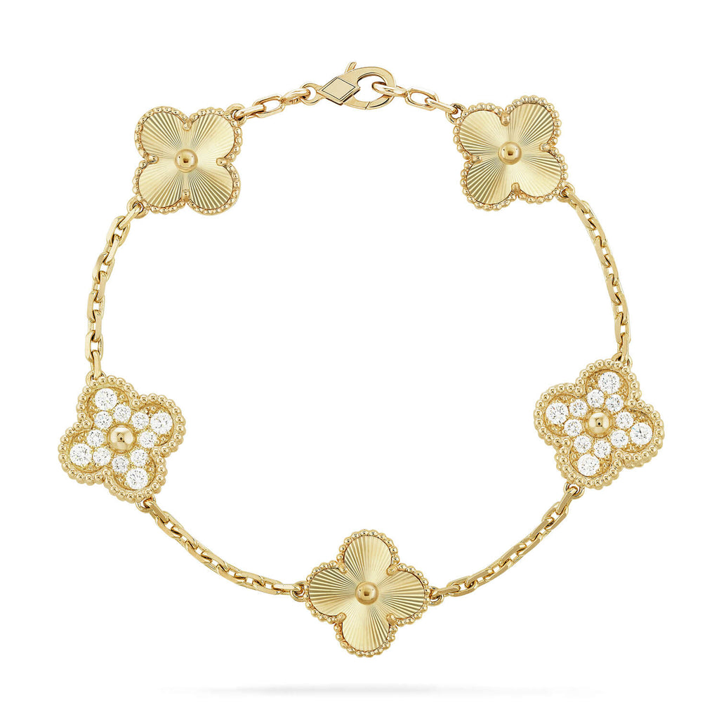 Lucky Clover 5-Motif Bracelet - Laser Collection
