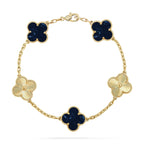 Lucky Clover 5-Motif Bracelet - Pietersite Collection