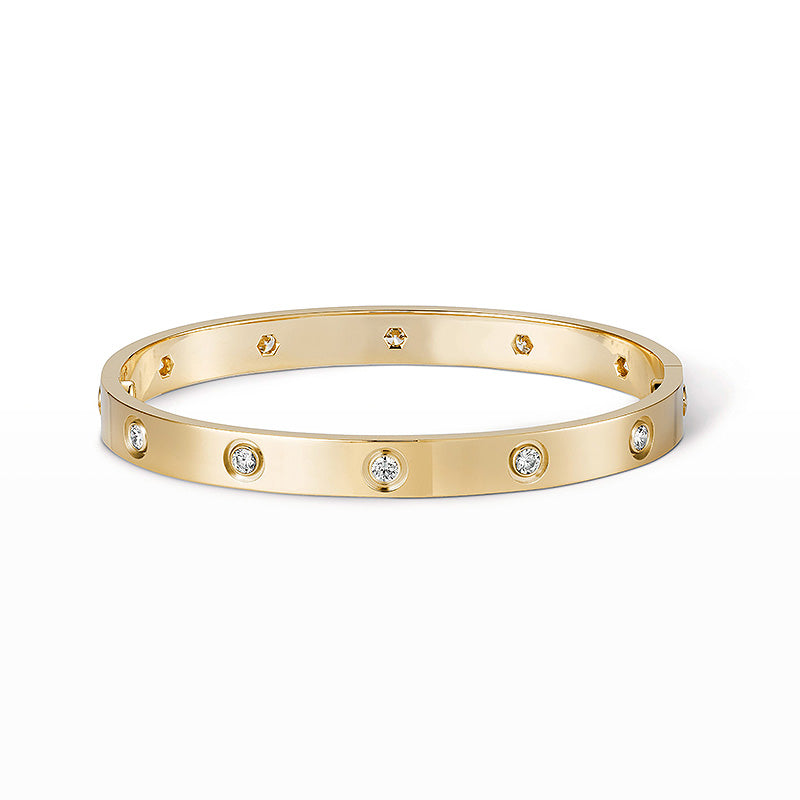 Classic 6.1mm Love Bangle - 10-Diamond