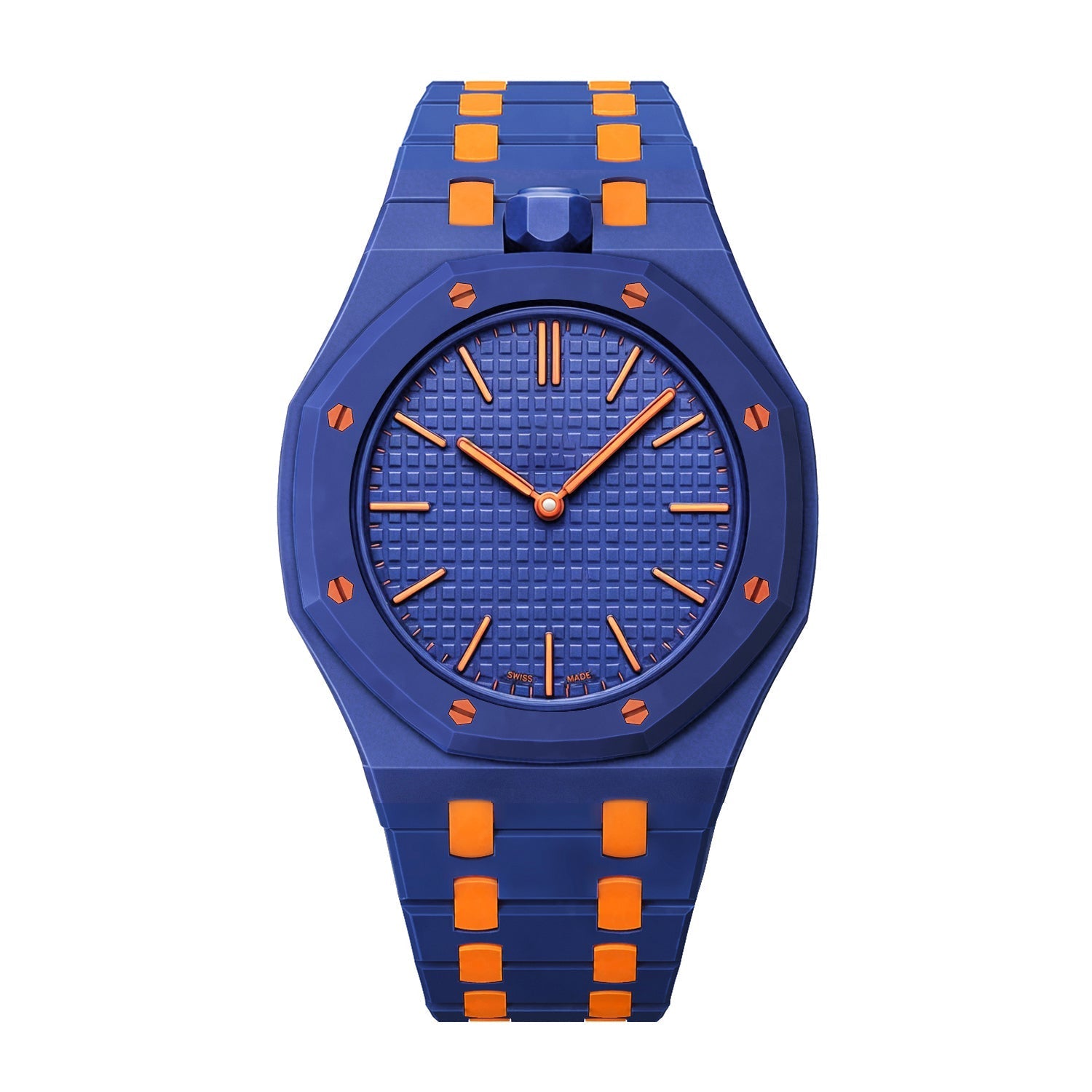 Oak Pop Exclusive Dark Blue And Orange Bioceramic Strap
