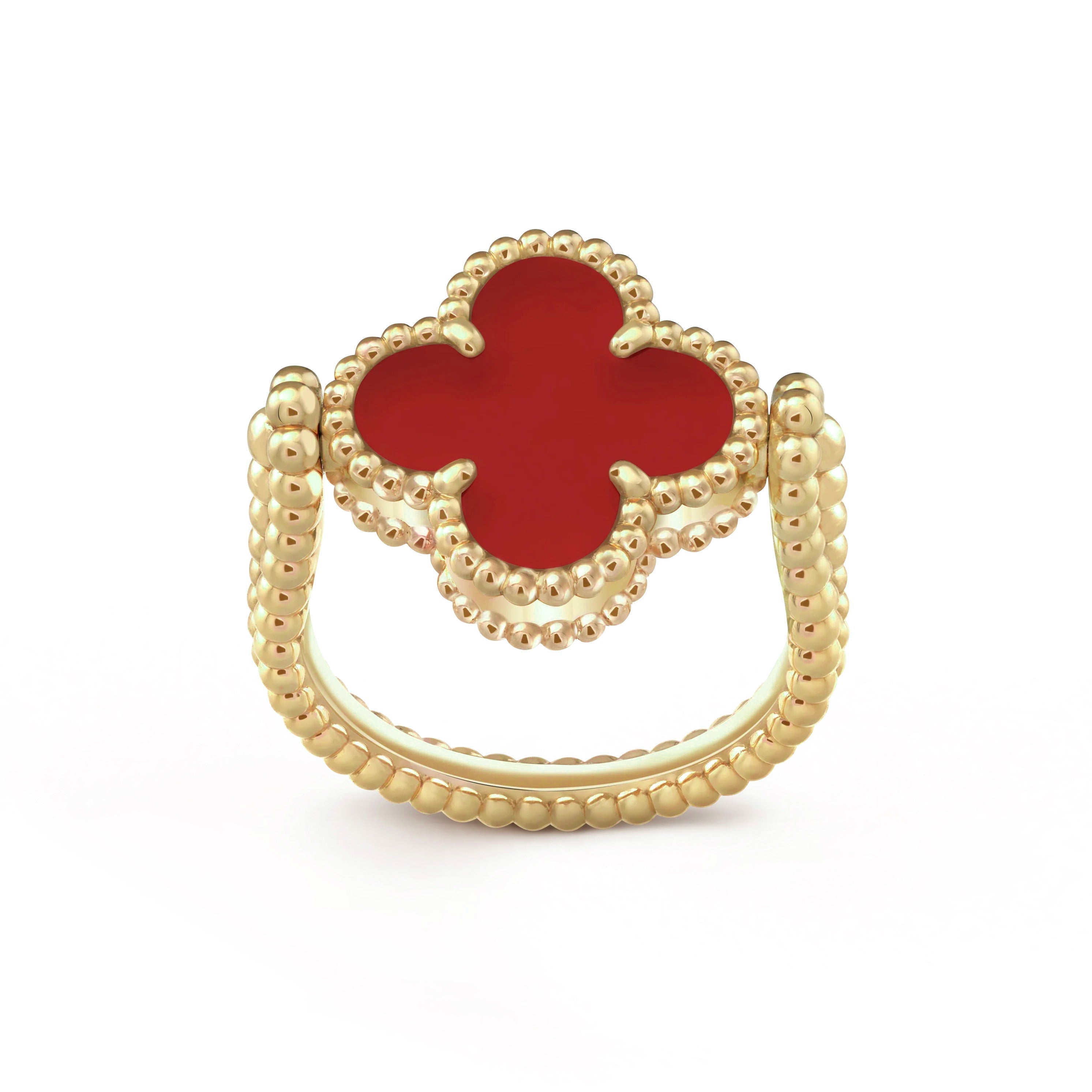 Lucky Clover Gold Reversible Ring