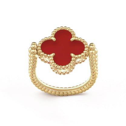 Lucky Clover Gold Reversible Ring