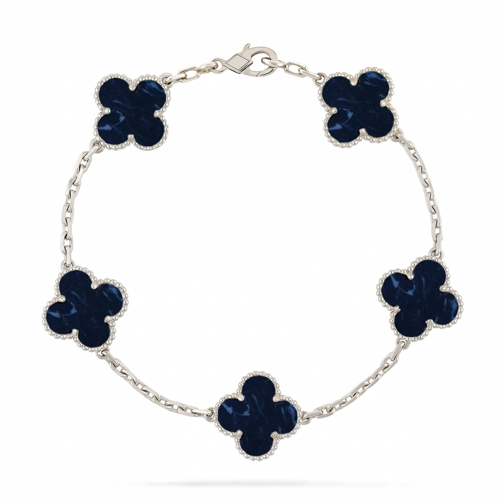 Lucky Clover 5-Motif Bracelet - Pietersite Collection