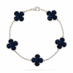Lucky Clover 5-Motif Bracelet - Pietersite Collection