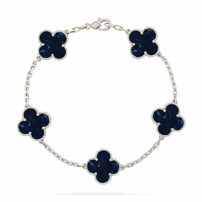 Lucky Clover 5-Motif Bracelet - Pietersite Collection