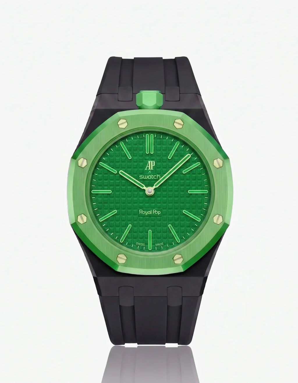 Silicone Strap & Case  Royal Pop Green Eight(Customize  Colors)