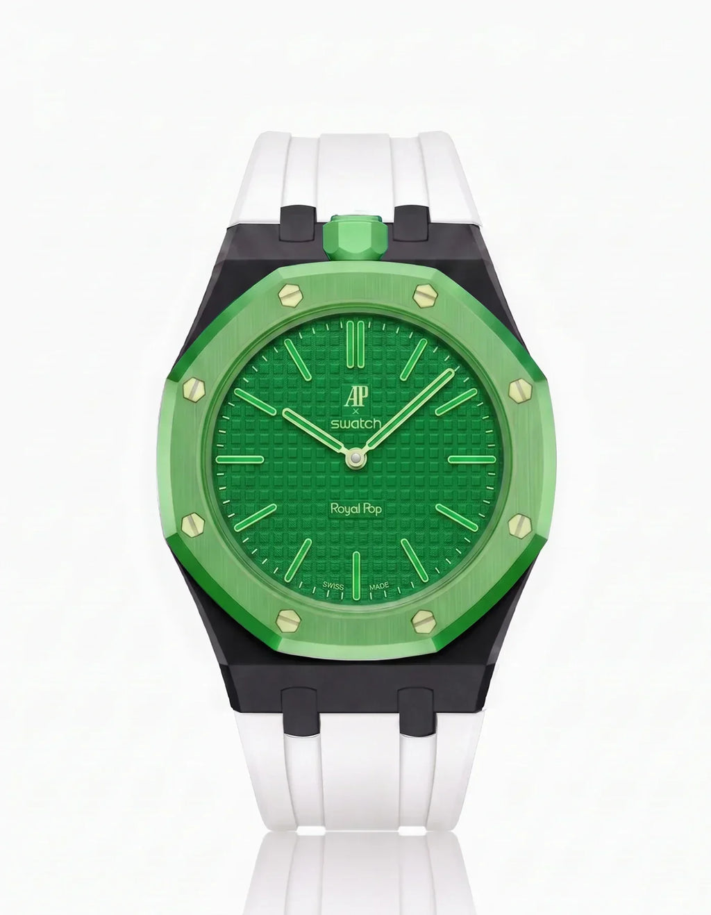 Silicone Strap & Case  Royal Pop Green Eight(Customize  Colors)