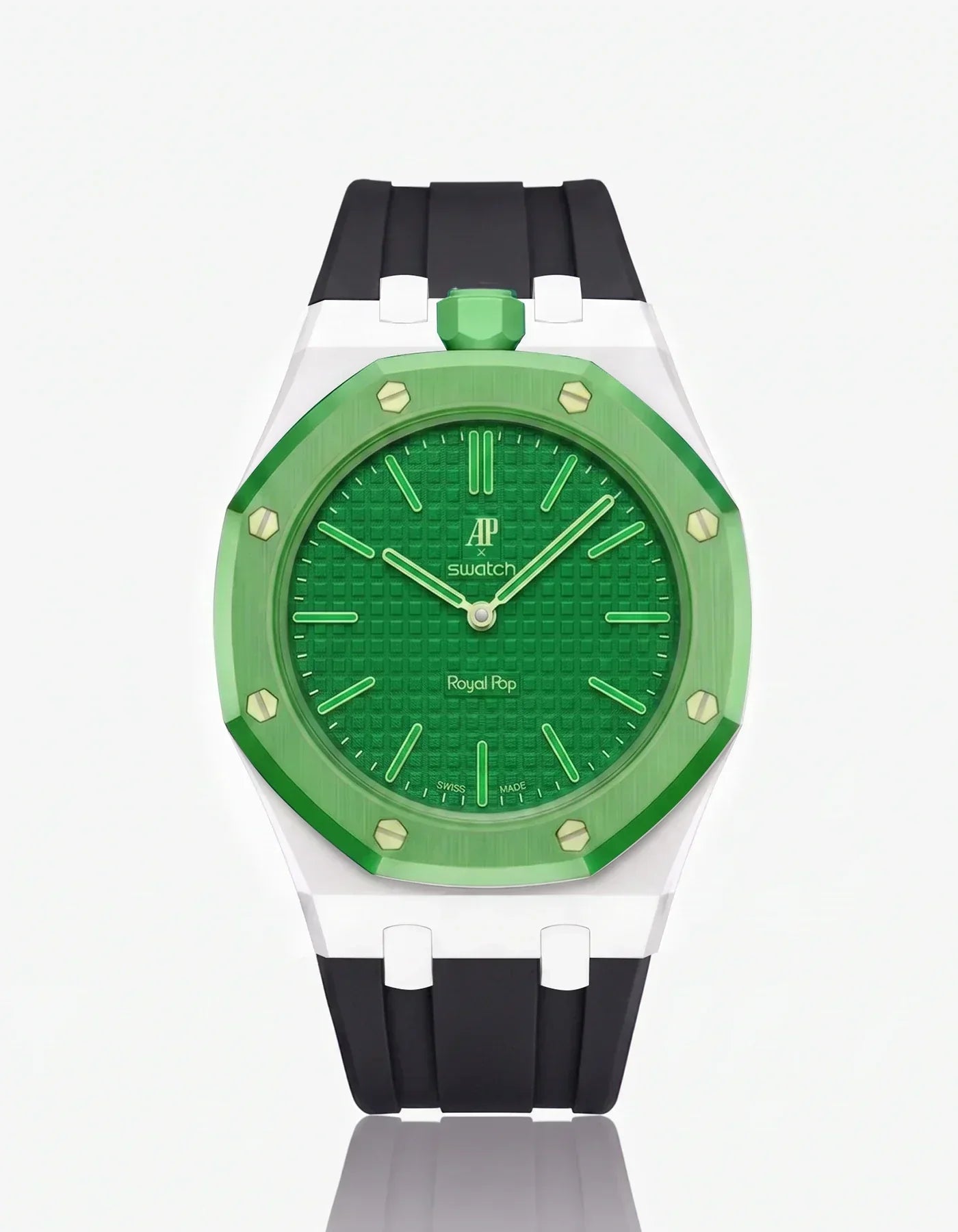 Silicone Strap & Case  Royal Pop Green Eight(Customize  Colors)