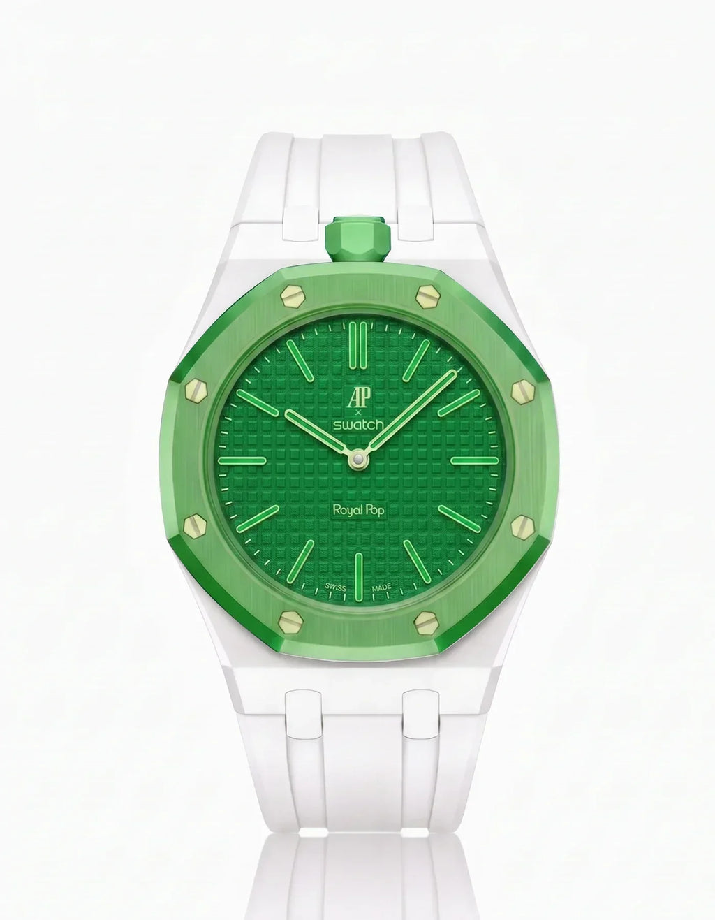 Silicone Strap & Case  Royal Pop Green Eight(Customize  Colors)
