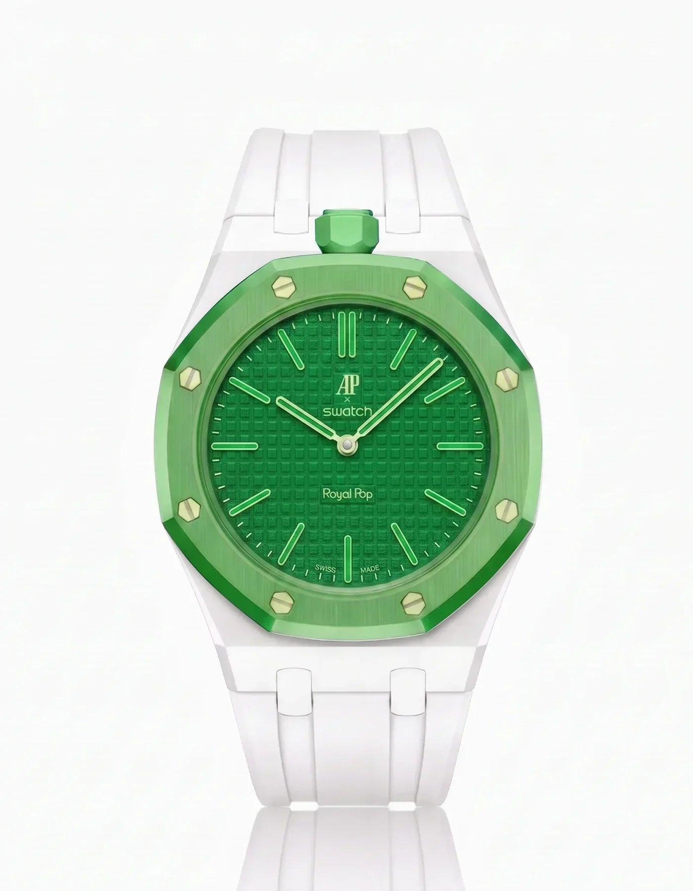 Silicone Strap & Case  Royal Pop Green Eight(Customize  Colors)