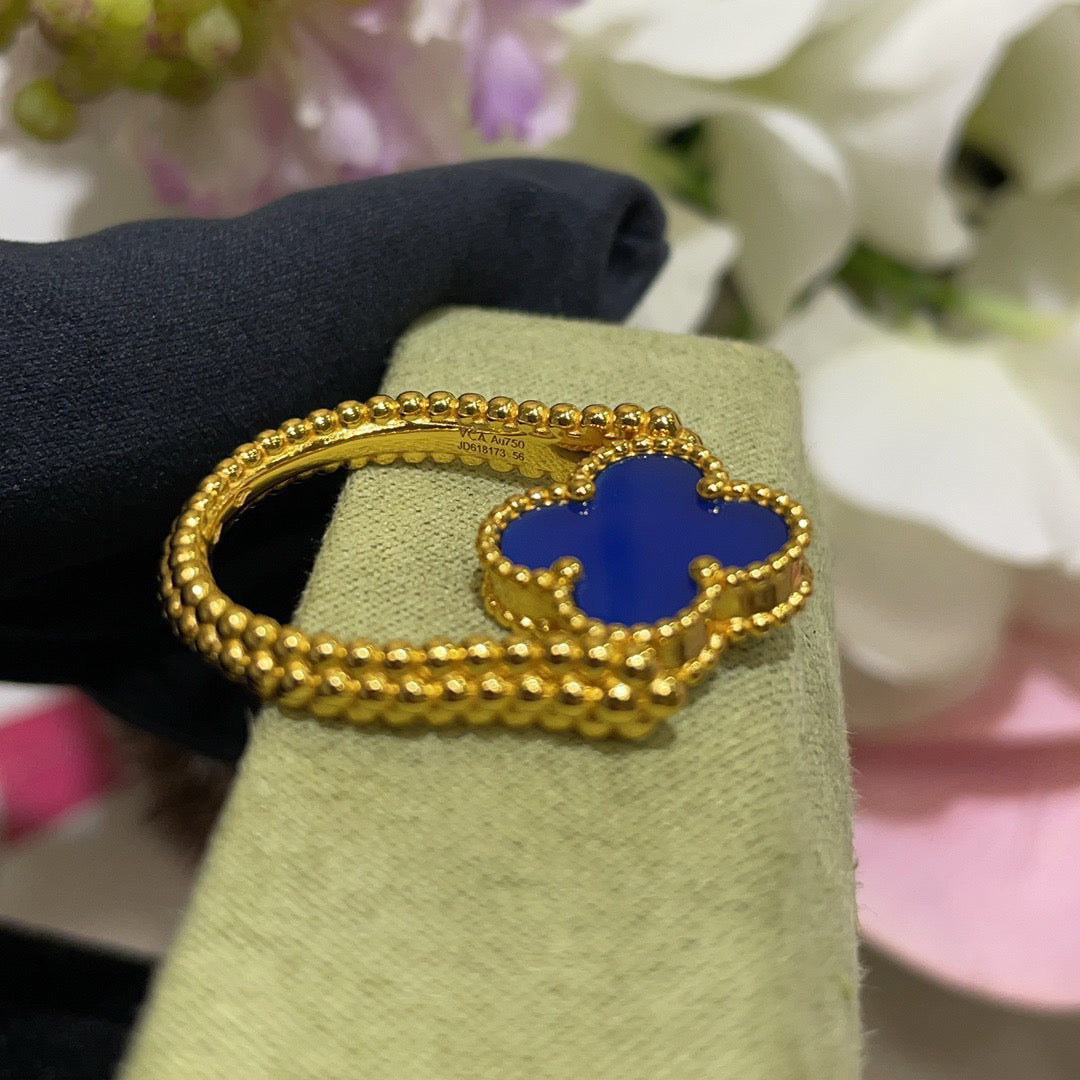 Lucky Clover Gold Reversible Ring