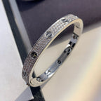 Classic 6.1mm Love Bangle - Diamond Pavé & Black Ceramic