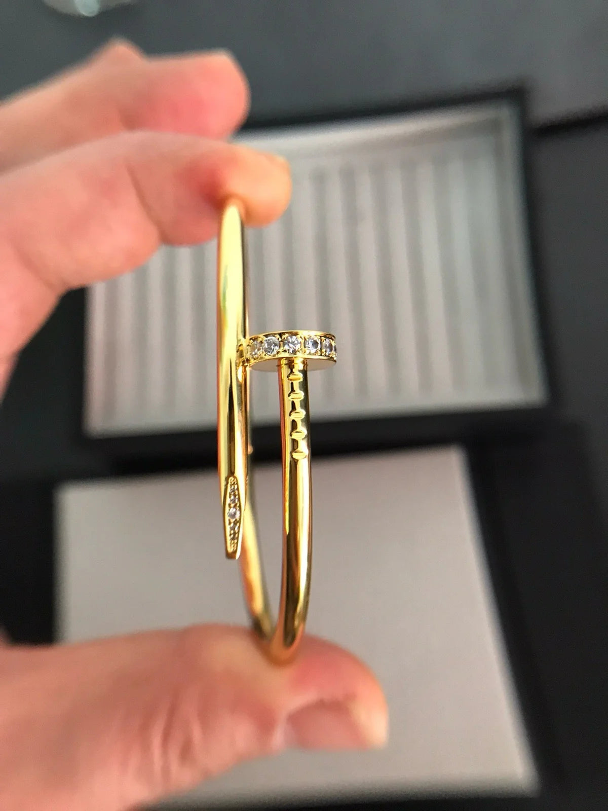Juste un Clou 3,5 mm Armreif mit Diamanten, klassisch