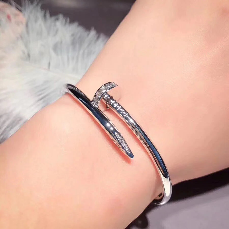 Juste un Clou 3,5 mm Armreif mit Diamanten, klassisch