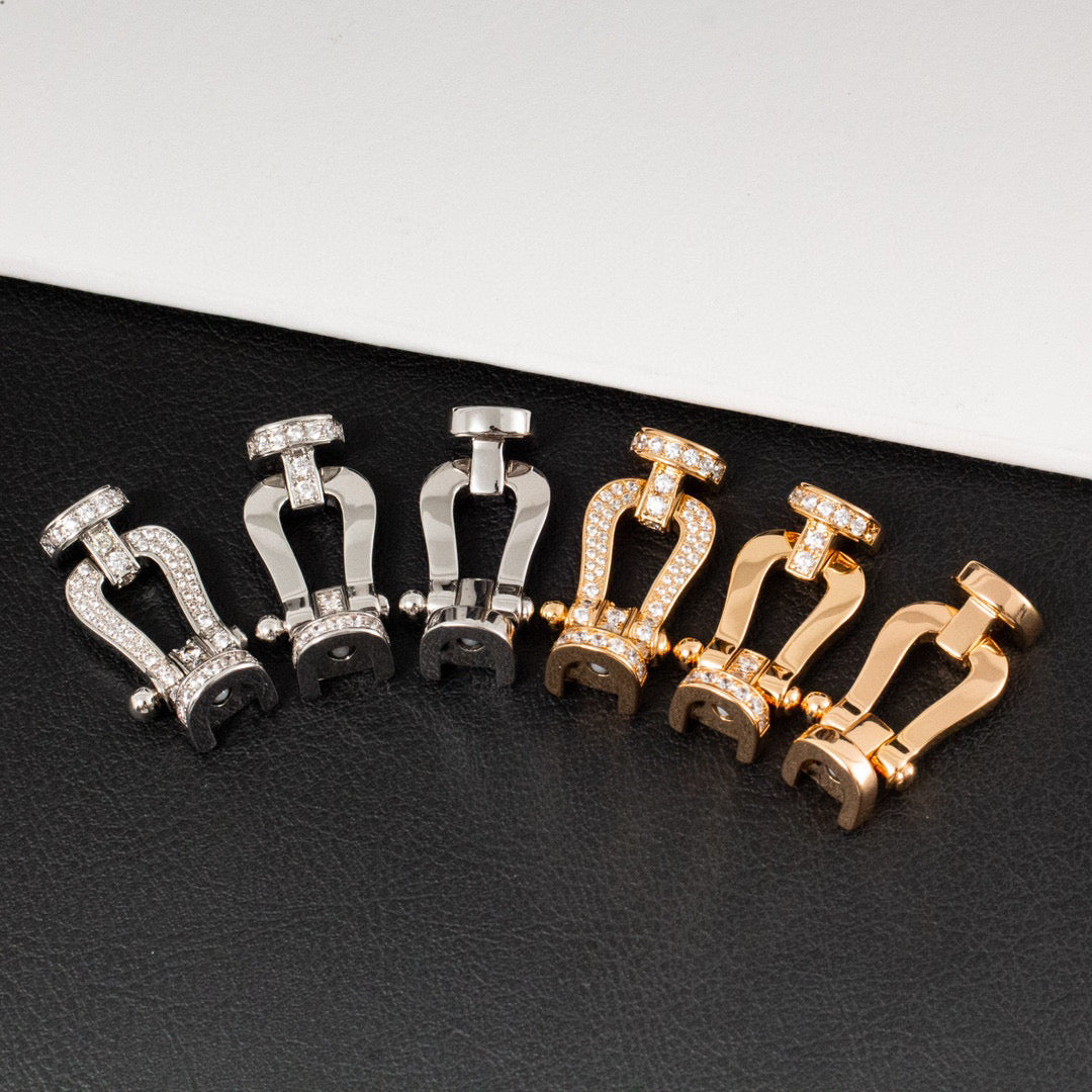 FORCE Large Horseshoe Bracelet - Clarity & Power Anchor - White Gold
