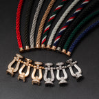 FORCE Großes Hufeisen-Halb-Diamant-Armband - Roségold