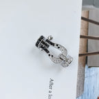 FORCE Large Horseshoe Black & White Diamond Bracelet - White Gold