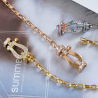 FORCE Large Horseshoe Clasp Metal Bracelet - Prosperity & Stability Anchor