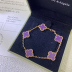 Lucky Clover 5-Motif Bracelet - Violet Collection