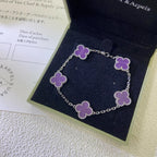 Lucky Clover 5-Motif Bracelet - Violet Collection