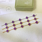 Lucky Clover 5-Motif Bracelet - Violet Collection