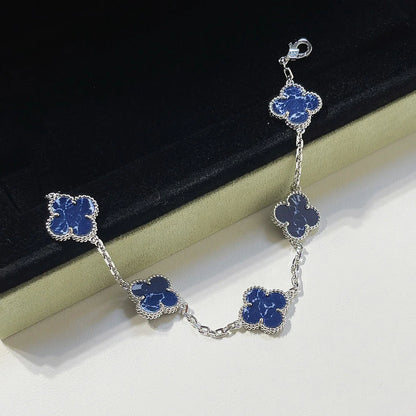 Lucky Clover 5-Motif Bracelet - Pietersite Collection