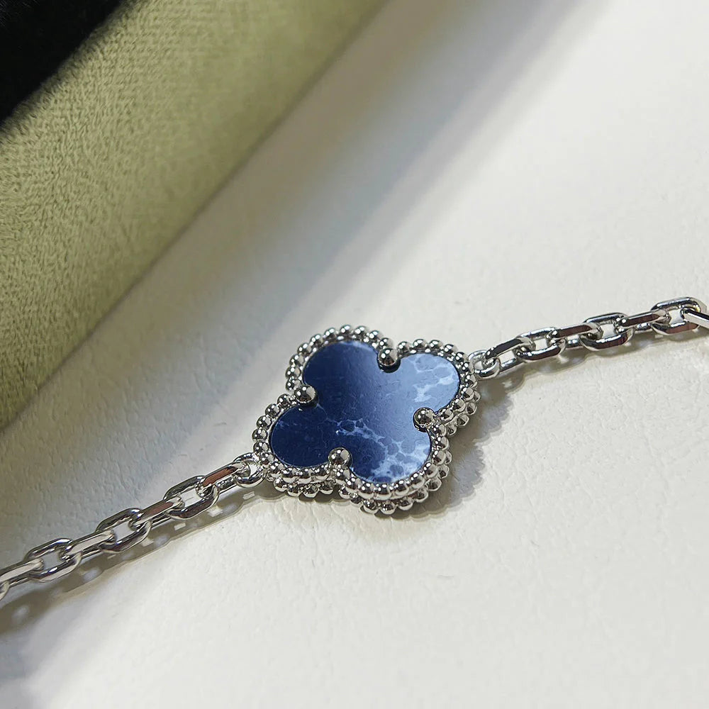 Lucky Clover 5-Motif Bracelet - Pietersite Collection