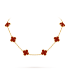 Klassisches Glücksklee-Halskette mit 10 Motiven aus der Goldkollektion