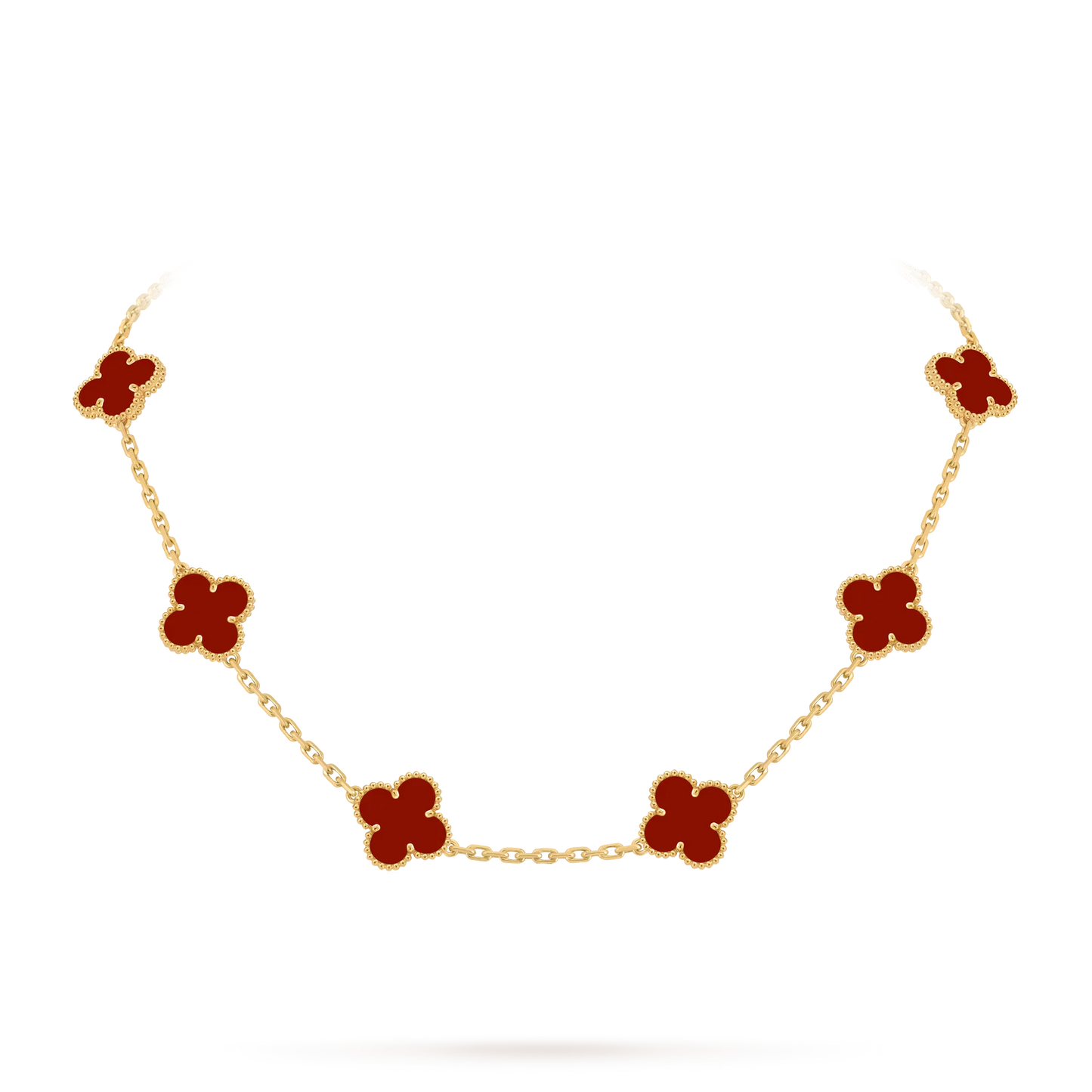 Klassisches Glücksklee-Halskette mit 10 Motiven aus der Goldkollektion