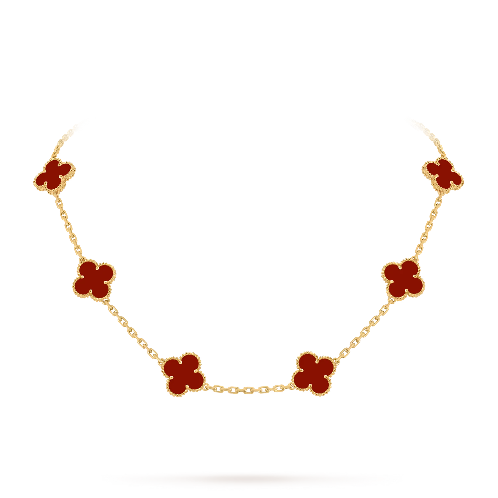 Klassisches Glücksklee-Halskette mit 10 Motiven aus der Goldkollektion