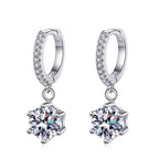 Classic 6-Prong Moissanite Drop Earrings
