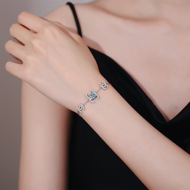 Klassisches ineinandergreifendes Moissanit-Armband